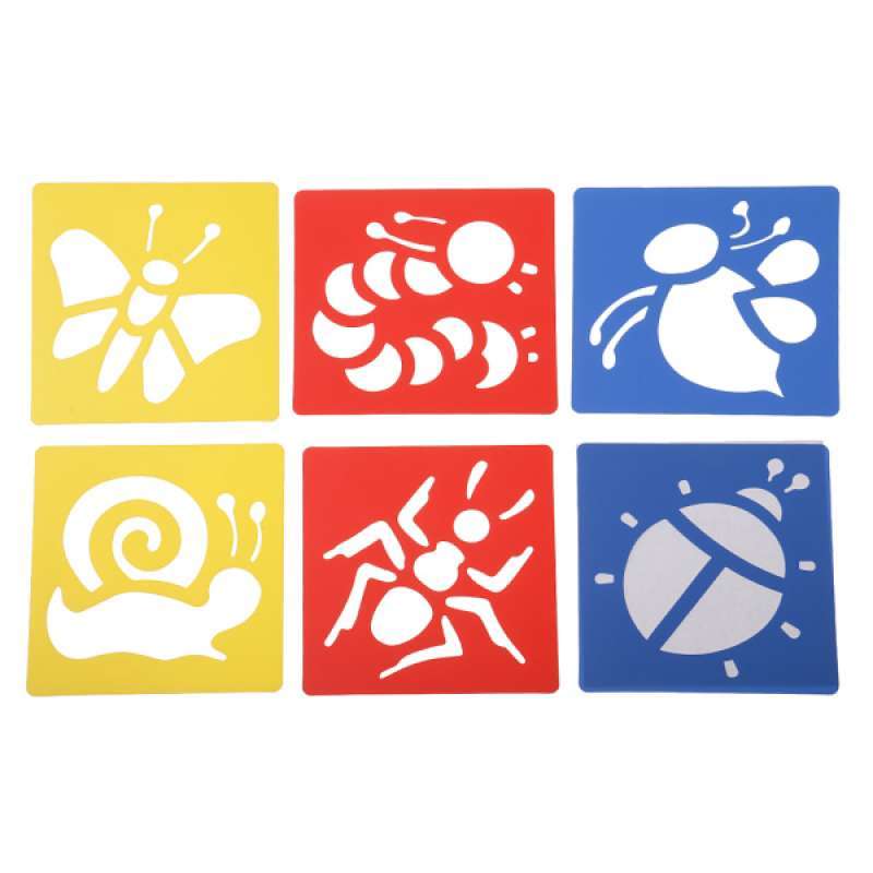 Jual OEM 5 Plastic Drawing Templates Ruler Stencils for Kids Children