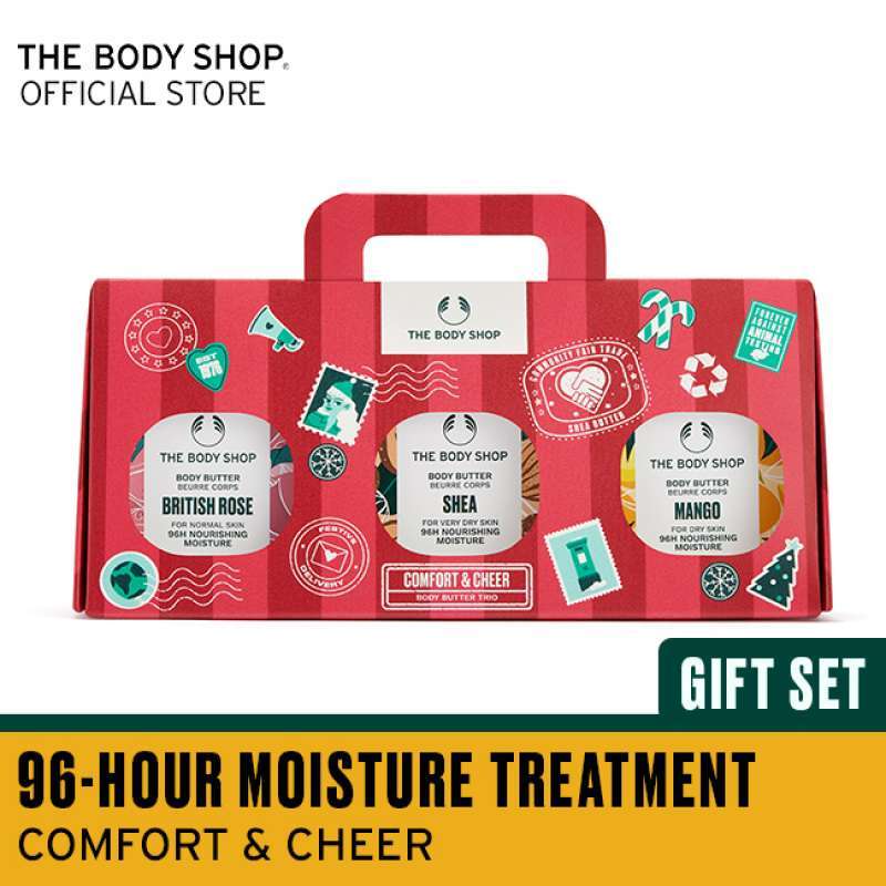Jual The Body Shop Christmas Gift Hamper 96Hour Moisture Treatment di