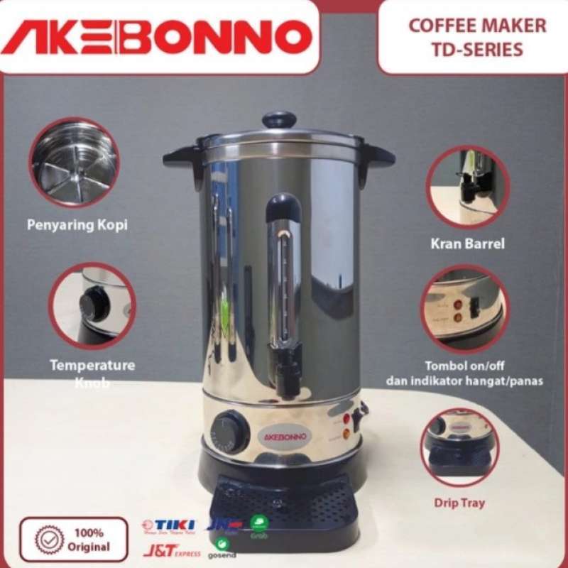 Jual water boiler & coffee maker akebonno Thermo control & drip tray di