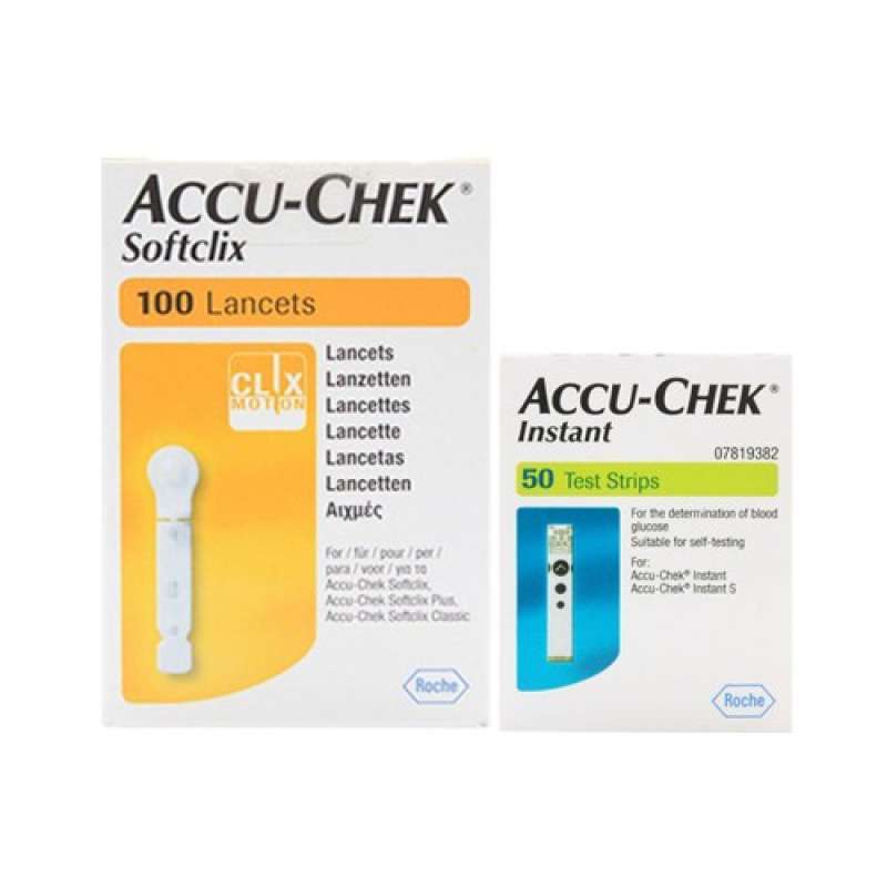 Jual AccuChek Instant Strip 50'S + Lancet 100's Paket Peralatan Medis [Value Pack] di Seller