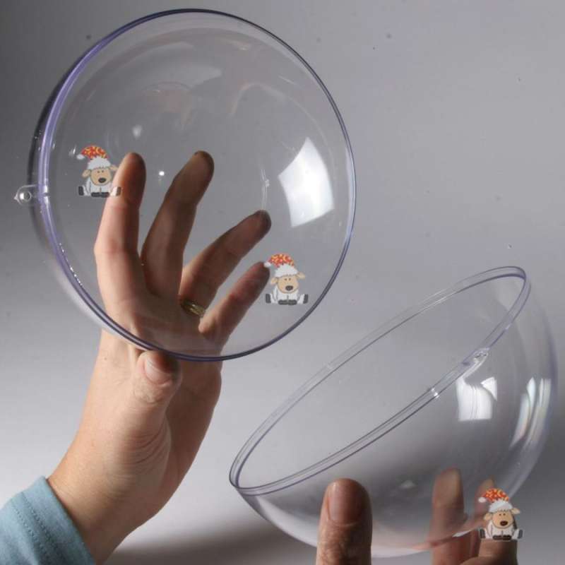 Jual Bola Akrilik Bening Fillable Dome / Acrylic Ball Pika Akrilik - 15 Setengah Cm Di Seller