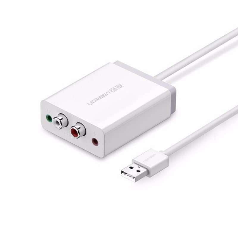 Jual Ugreen USB External Stereo Sound Card with 3.5mm Aux 2RCA Converter di Seller Inti Sukses