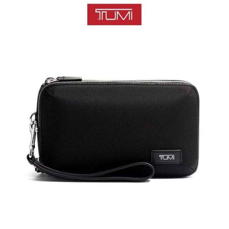 Jual TUMI Alpha Triple Zip Clutch Black Silver di Seller NS Market