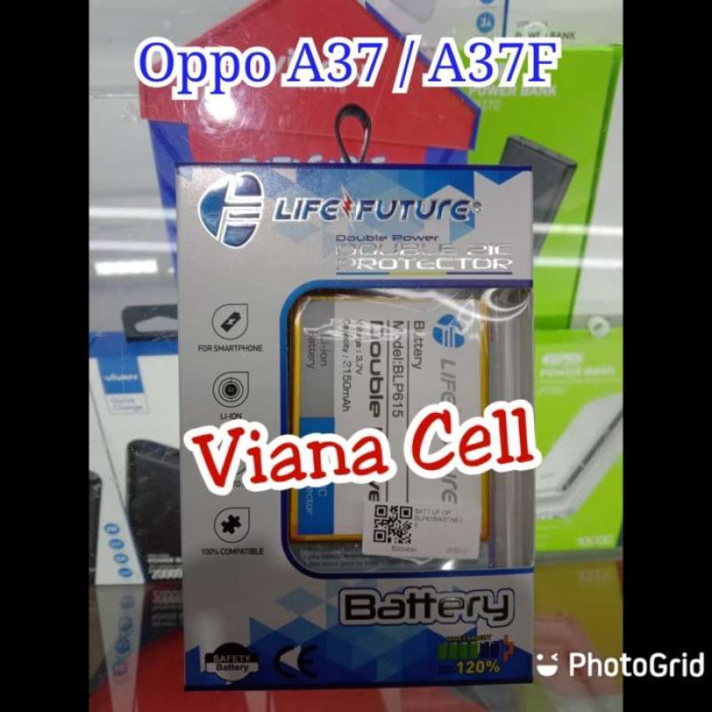Promo DOBEL BATERAI BATREI OPPO NEO 9 A37 A37F BLP615 DOUBLE POWER LF