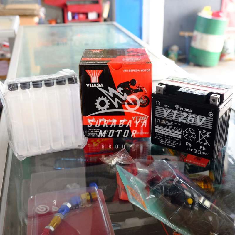 Promo Yuasa YTZ6V Aki Kering Motor 5Ah for Vario 125/ Satria FU/ CBR150