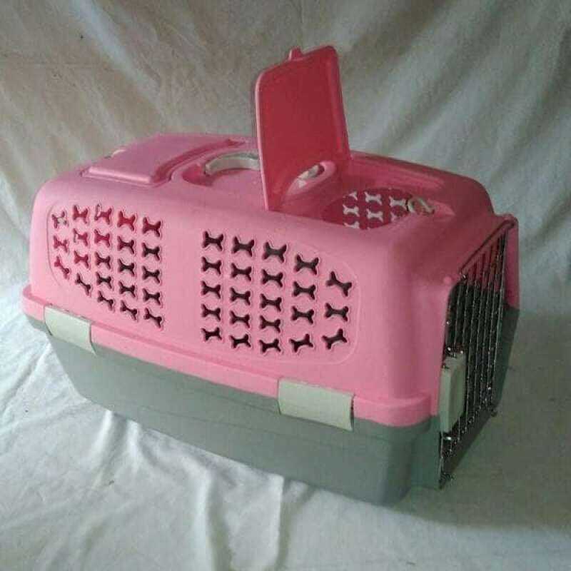 Jual Pet Carrier 063 Pet Cargo Hewan ukuran L Cargo Octagon Pink