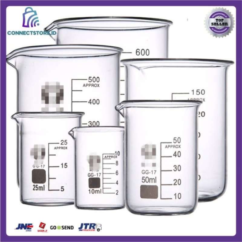 Promo Jual CANGKIR GELAS TAKAR UKUR LAB KIMIA BOROSILICATE GLASS 1000ML