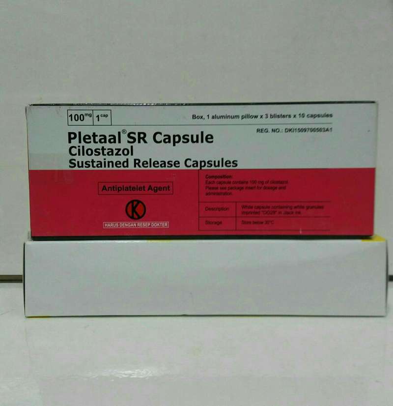 Jual Pletaal SR 100mg/ strip isi (10 kapsul) obat resep dokter di