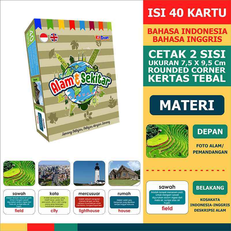 Jual Kidsmart Flashcard Flash Card Kartu Belajar Edukasi Anak Lengkap ...
