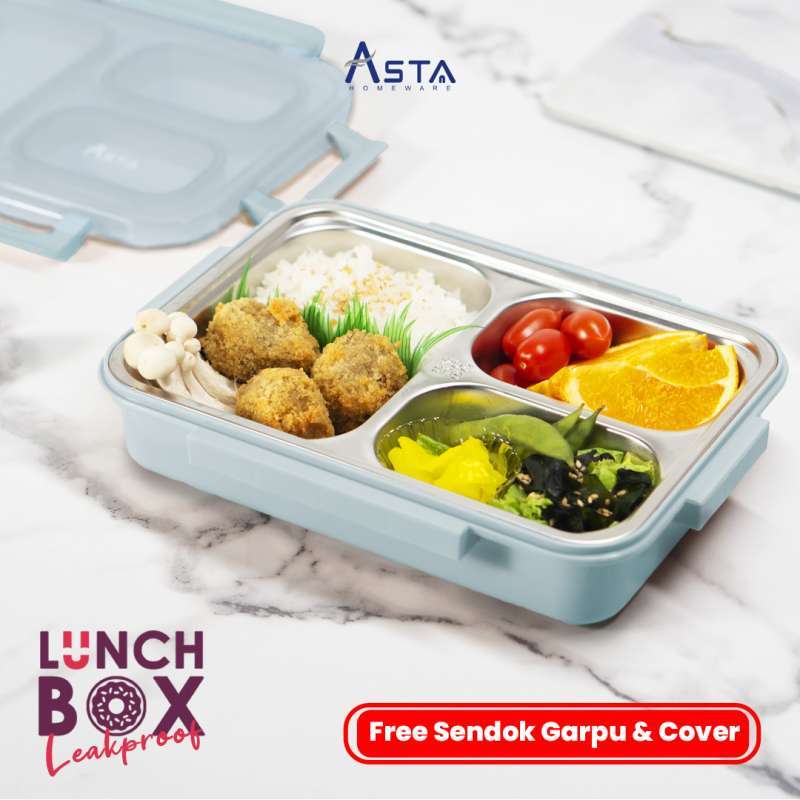Promo Asta Homeware Lunch Box Set Stainless Steel 304 Sekat 3 Kotak ...