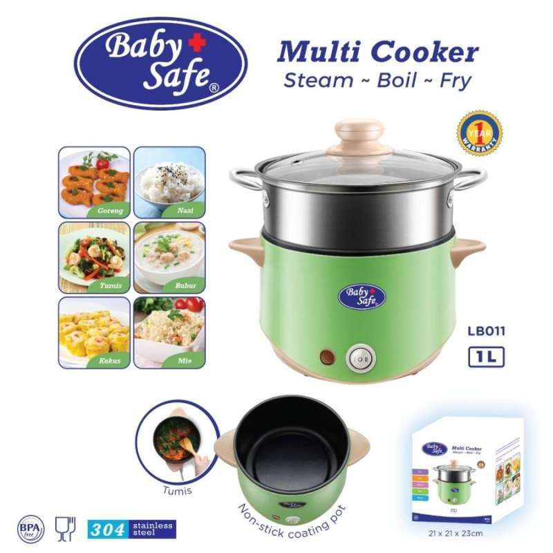 Jual Baby Safe Multi Cooker Hot Pot Boil Steam Fry Slow CookerSteamer