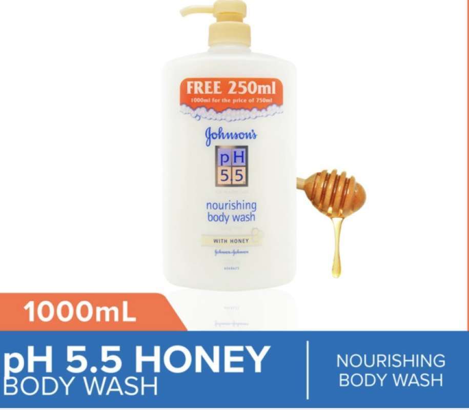 Promo Johnsons Ph 5.5 1000Ml Nourishing Body Wash With Honey Diskon 35