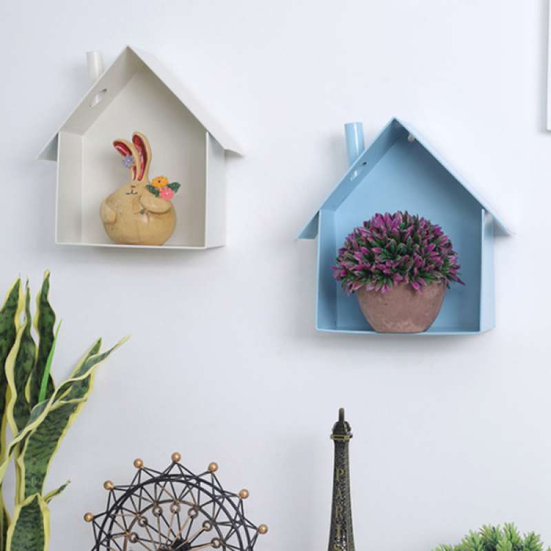 Jual Iron Corner Shelf Floating Wall Shelves Planter Display Bookcase