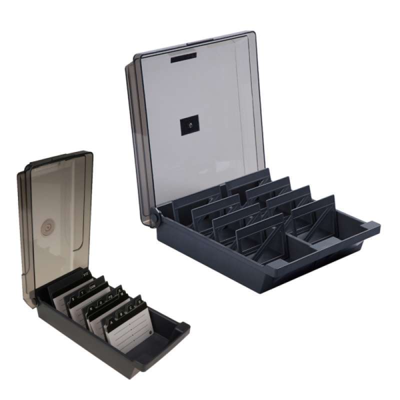Promo 2 Size Business Card Holder File Card Storage Box Organizer