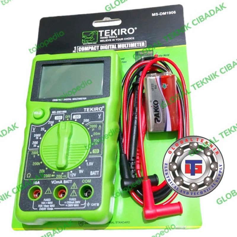 Promo TEKIRO COMPACT DIGITAL MULTIMETER/MULTI TESTER DIGITAL MSDM1906