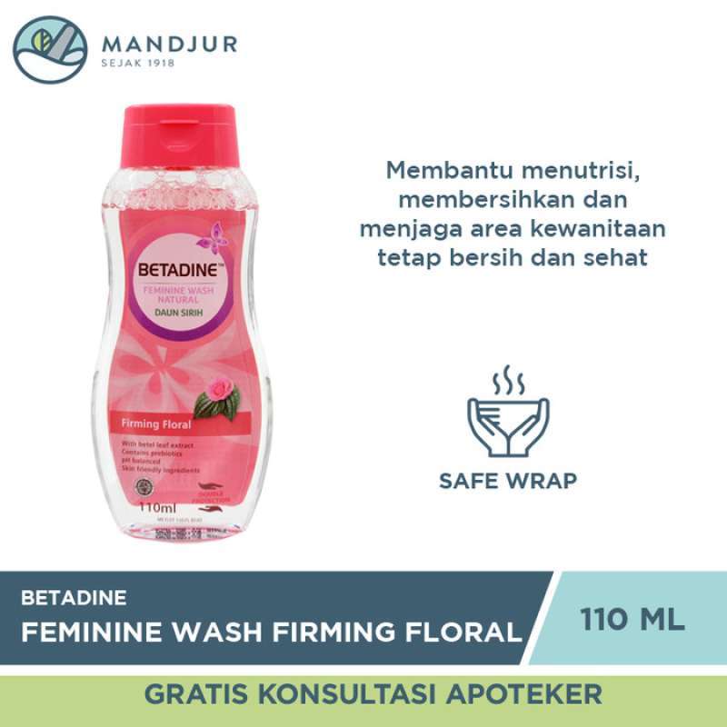 Jual Betadine Feminine Wash Natural Daun Sirih Firming Floral 110 Ml Di