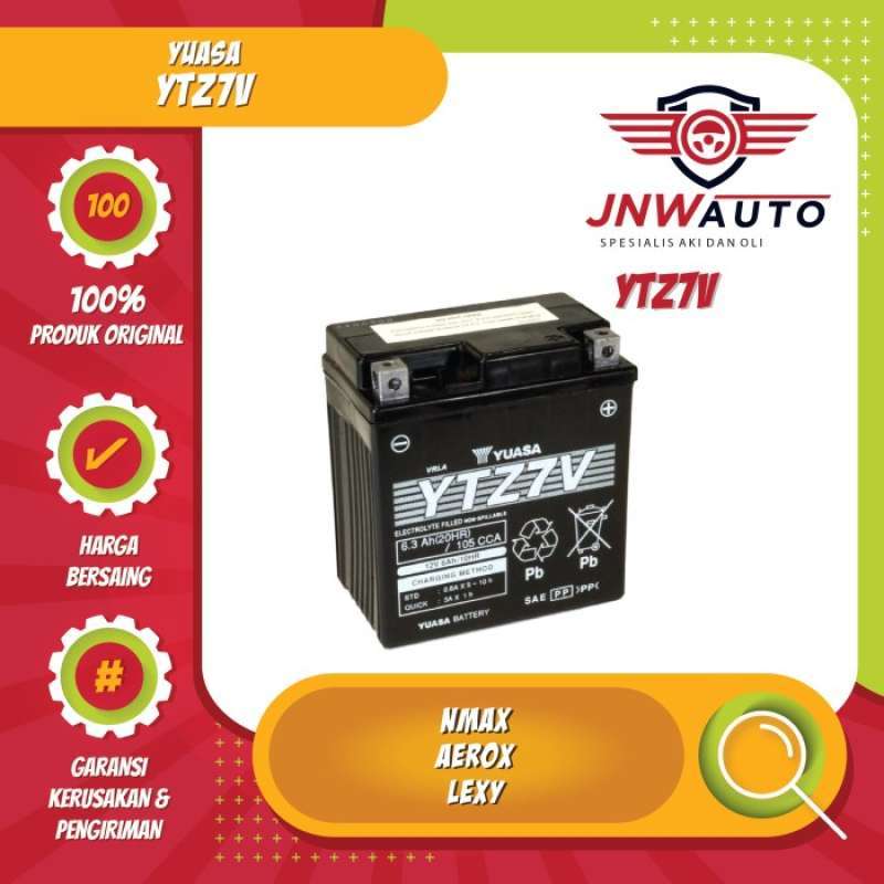 Jual Aki Motor Yuasa YTZ7V / GTZ7V untuk NMAX, Aerox, Lexy di Seller