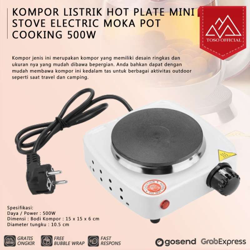 Jual Kompor Listrik Hot Plate Mini Stove Electric Moka Pot Cooking 500W di Seller TOSO Official