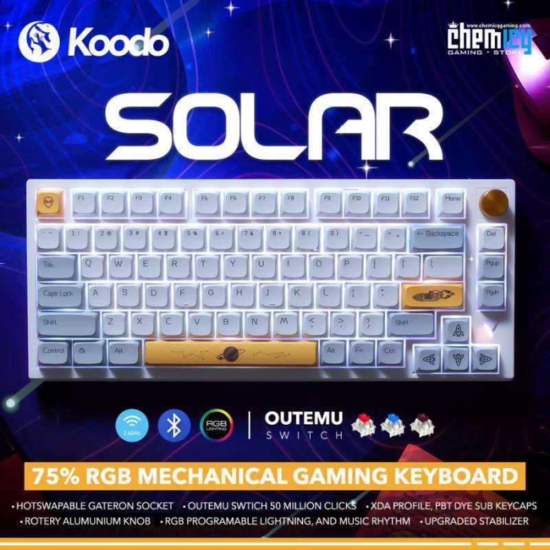 Jual Koodo Solar 75 Wireless Mechanical Gaming Keyboard With Knob