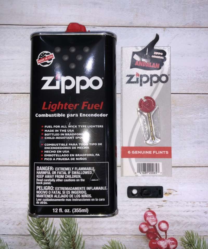 Promo Zippo Fluid 355ml + Flint + Rubber Seal Diskon 23 Di Seller