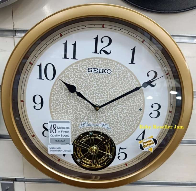 Promo New Model 2020 Jam Dinding SEIKO QXM388 QXM388B Melody Original