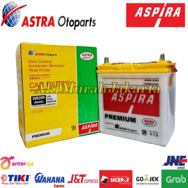 Jual Aki Mobil Daihatsu Feroza ASPIRA ASTRA NS40Z Aki Basah 12V / 35Ah