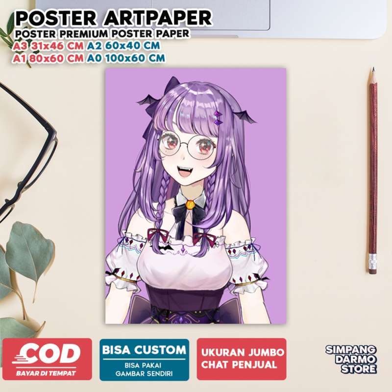 Jual Poster Mythia Batford Hiasan Dinding Tema Anime Vtuber Virtual ...
