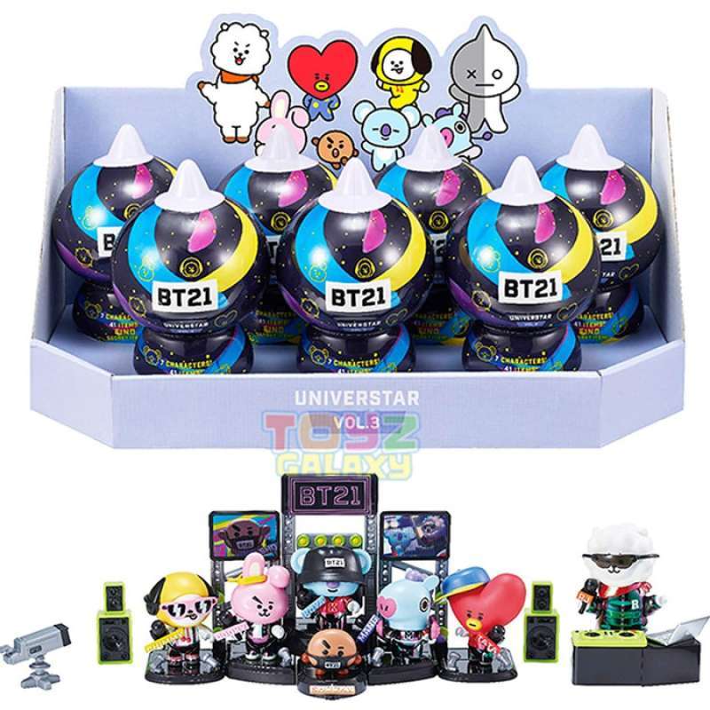 Promo BT21 FIGURES VOLUME 3 COMPLETE SET BOX 7 PACK ORIGINAL YOUNG