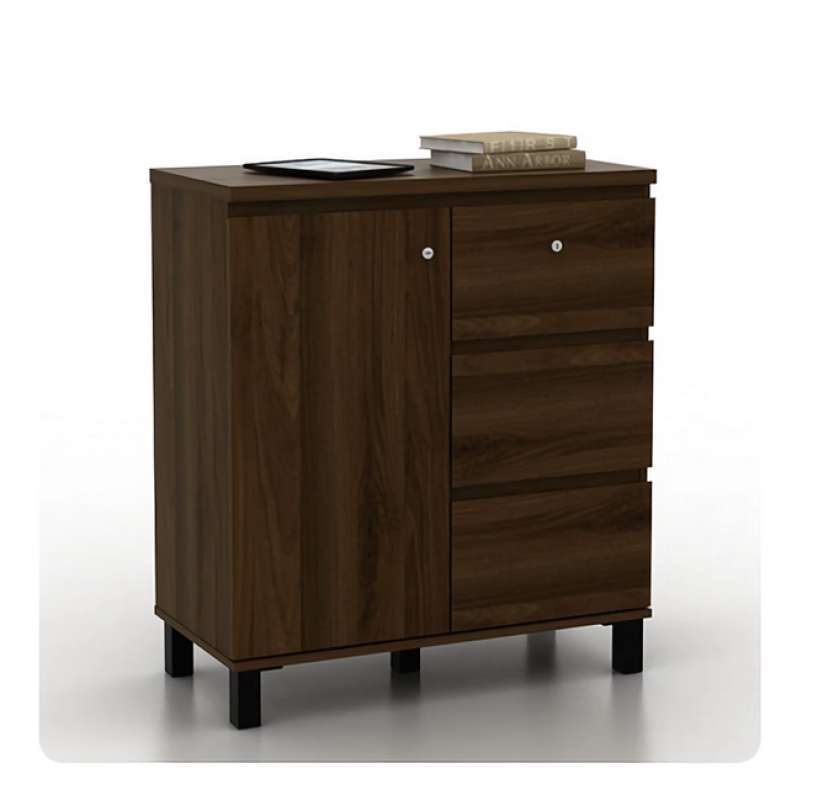 Promo Lemari Buffet Nilsen SB series Brown walnut bufet bupet kayu minimalis serbaguna modern