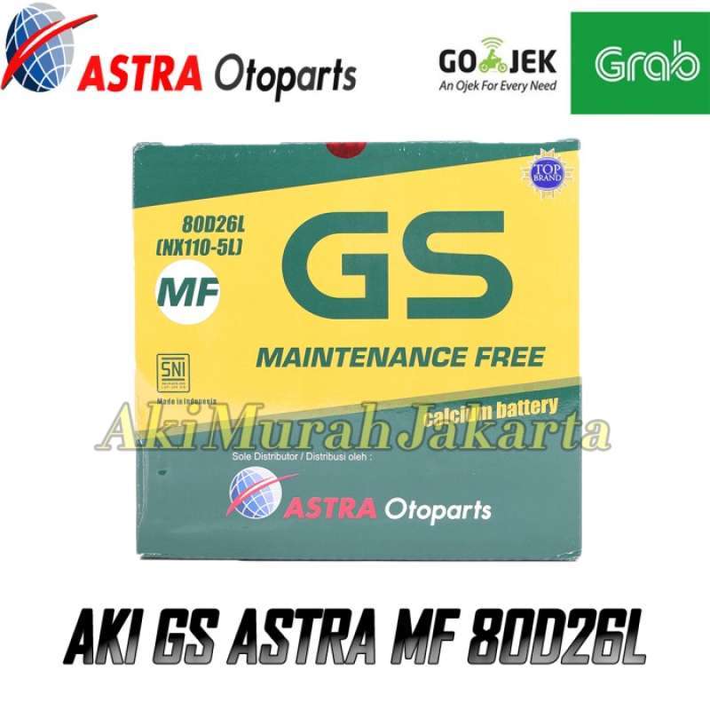 Jual Aki Mobil Mitsubishi Pajero Gs Astra 80d26l Aki Kering 12v / 70 Ah