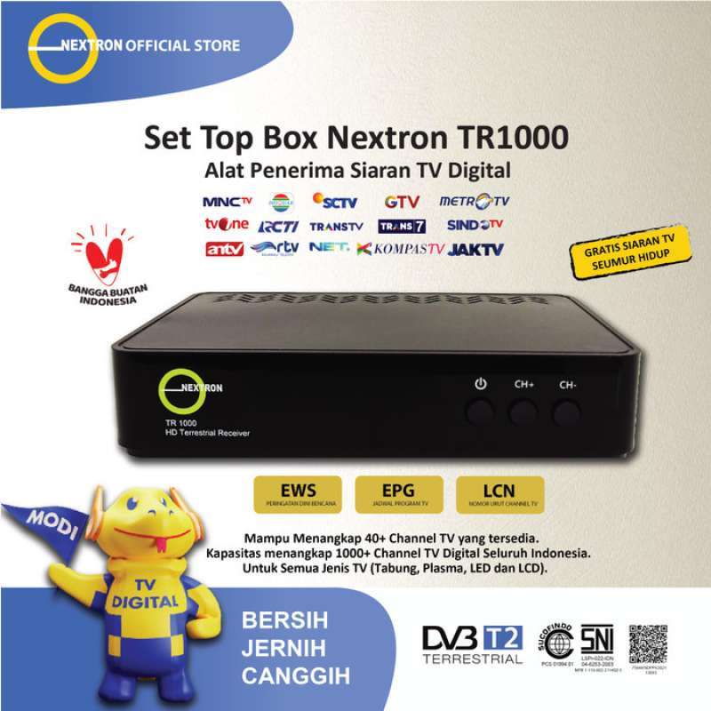 Jual Set Top Box Tv Digital Dvb T2 Nextron T1000 Di Seller Maju