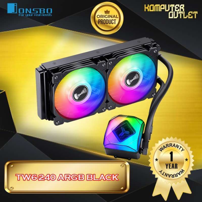 Jual Jonsbo Tw6240 (argb) Liquid Cooler Aio 240mm Black Di Seller