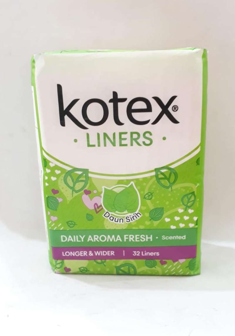 Jual KOTEX LINERS DAUN SIRIH LONGER & WIDER 32 LINERS di Seller