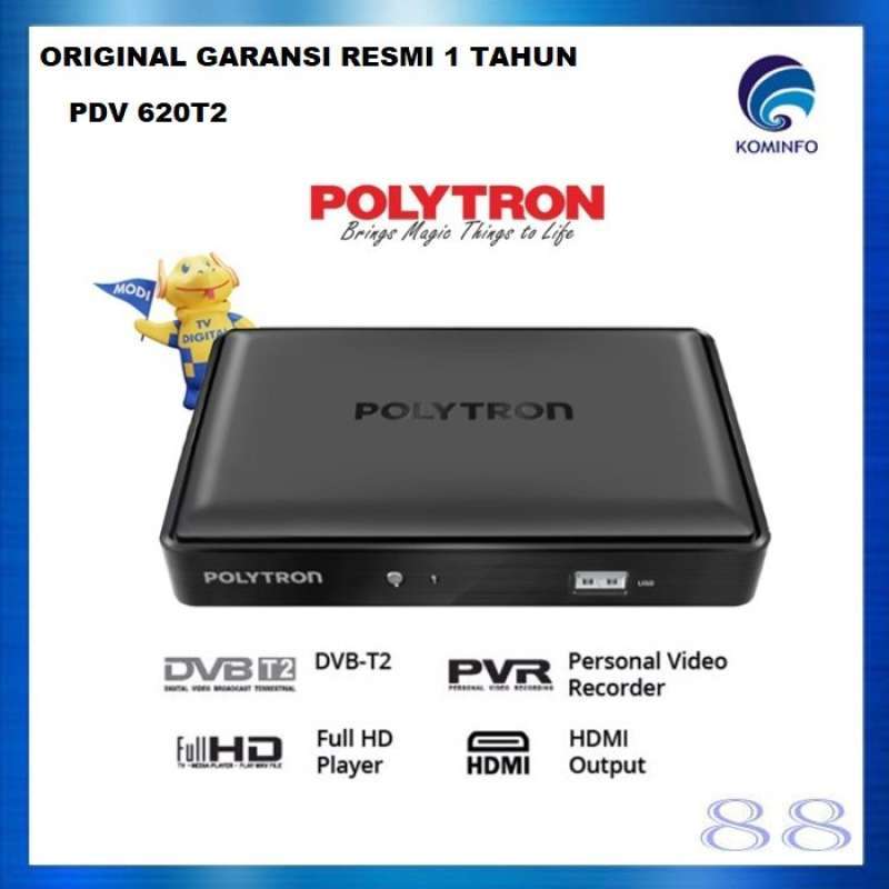 Promo Polytron Set Top Box Pdv620T2 Dvb T2 Tv Digital Original
