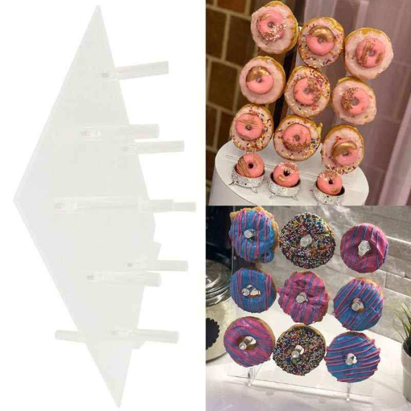 Jual Acrylic Doughnut Donut Display Stand Storage Rack Birthday Wedding Party Decor di Seller