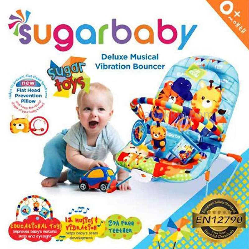Jual Sugar Baby Deluxe Musical Vibration Bouncer Sugar Toys / kursi