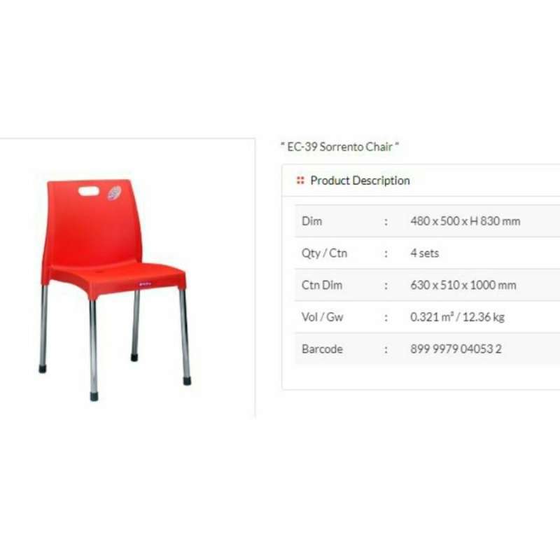 Jual Sorrento Chair Ec 39 Lion Star 💯 Harga Murah & Kualitas Terbaik ...