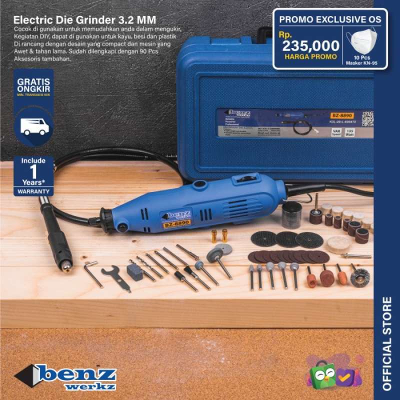 Promo Mesin Gerinda Botol 3.2 Mm / Mesin Bor Tuner / Die Grinder Benz ...