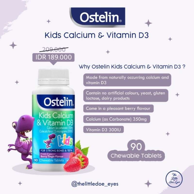 Promo OSTELIN KIDS CALCIUM & VITAMIN D3 Diskon 33% di Seller Nur Nur ...