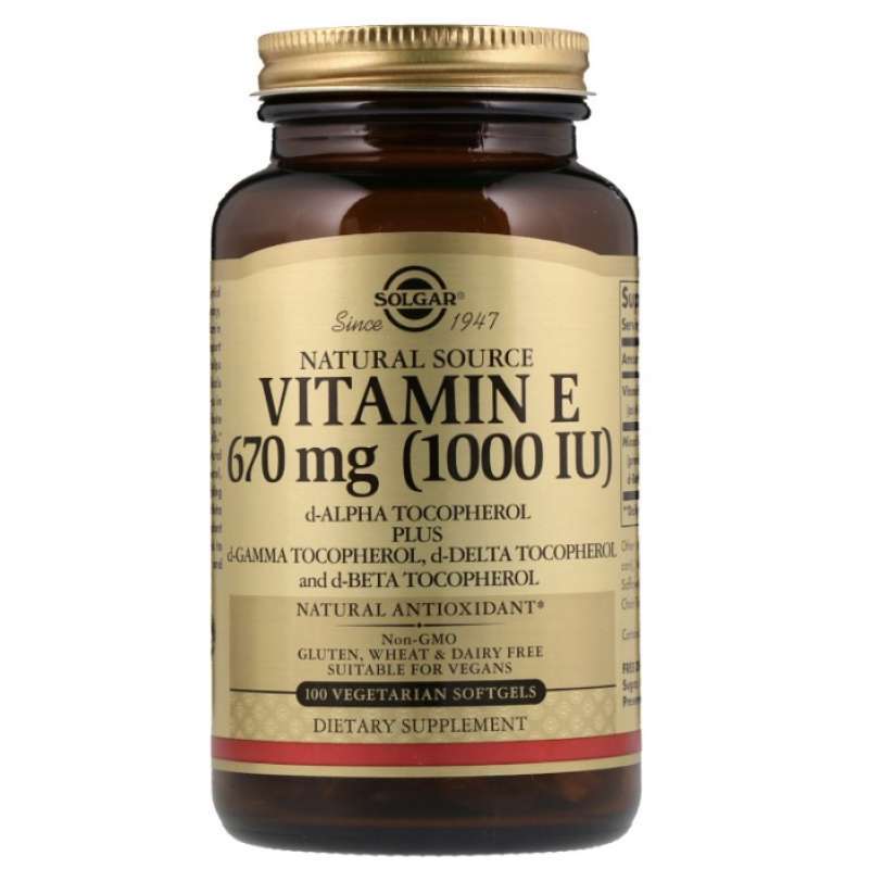 Jual Solgar Vitamin E 1000 Iu 670 Mcg W/ Dalpha Tocopherol + Dgamma