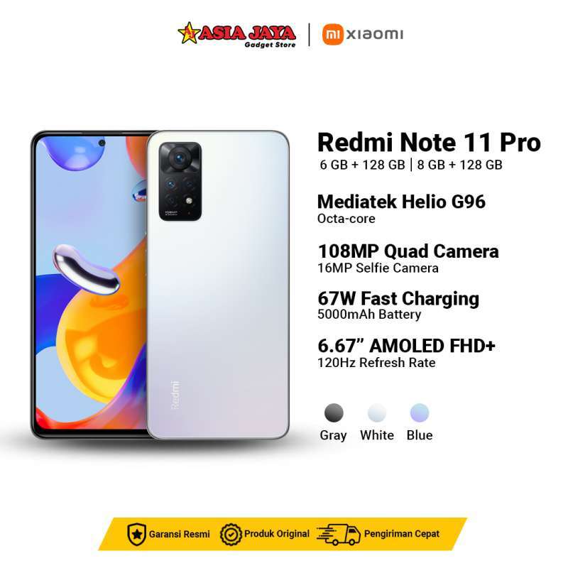 Jual Xiaomi Redmi Note 11 Pro 6/128 Gb 8/128 Gb Garansi Resmi Xiaomi ...