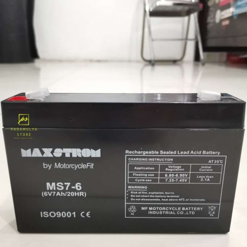 Promo Aki Vrla 6V 7Ah | Aki Ups 6V 7Ah | Maxstrom 6V 7Ah Diskon 23% di
