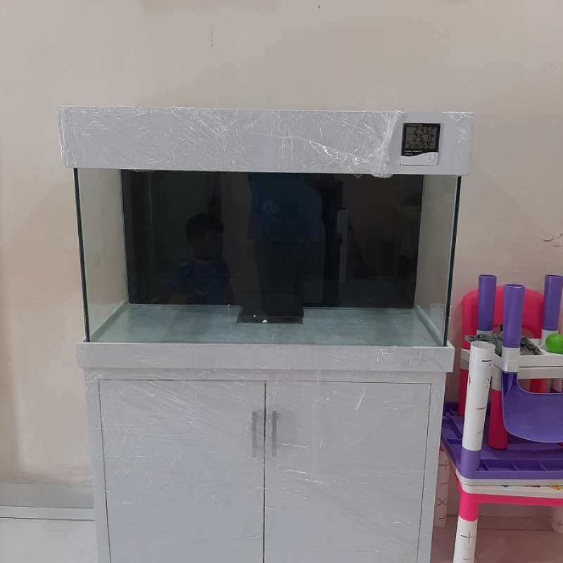 Jual Aquarium Laut 100x40x50 Sudah lengkap + skimmer di Seller Gerfield