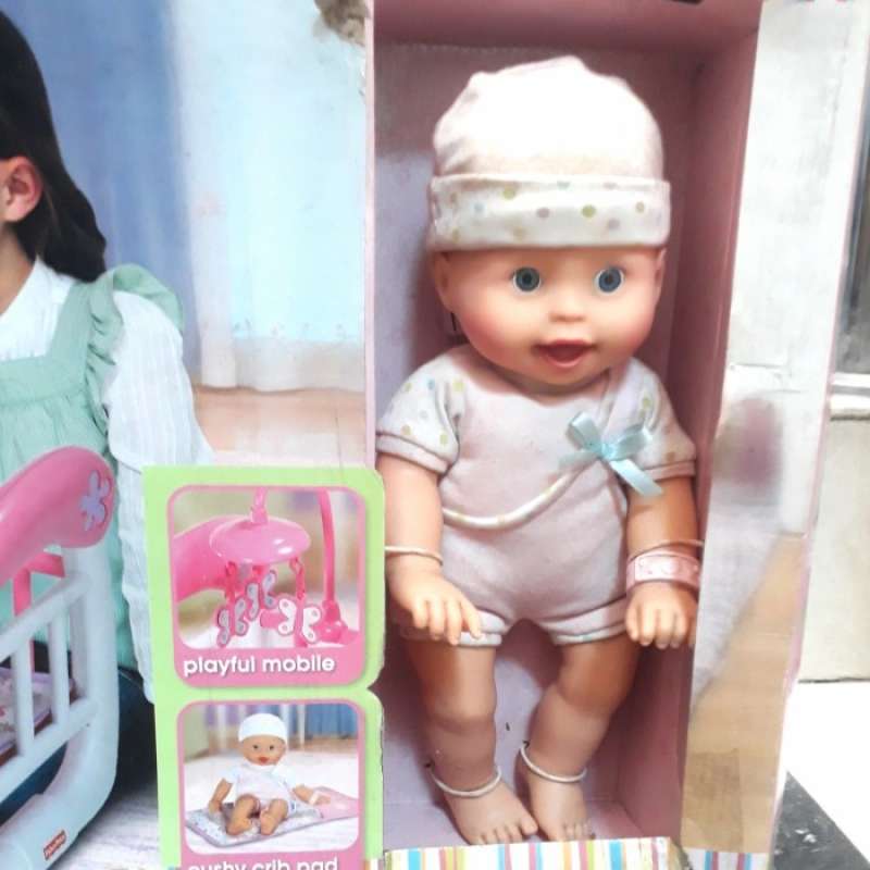 Promo Fisher Price Little Mommy baby box dan doll playset original