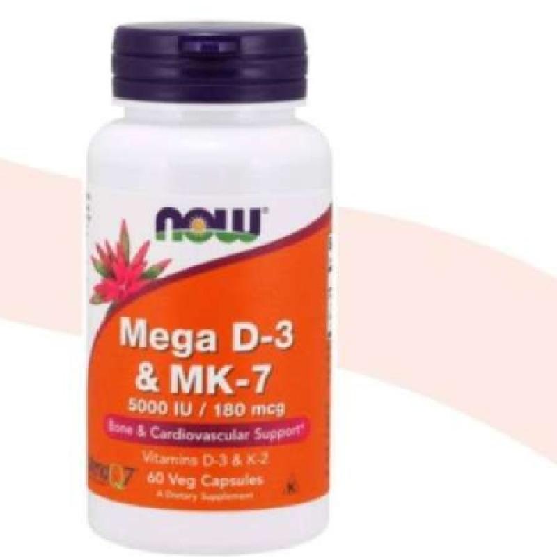 Promo NOW Vitamin Mega D3 K2 MK7 5000 IU 60cap jantung hipertensi kolestrol Diskon 33 di
