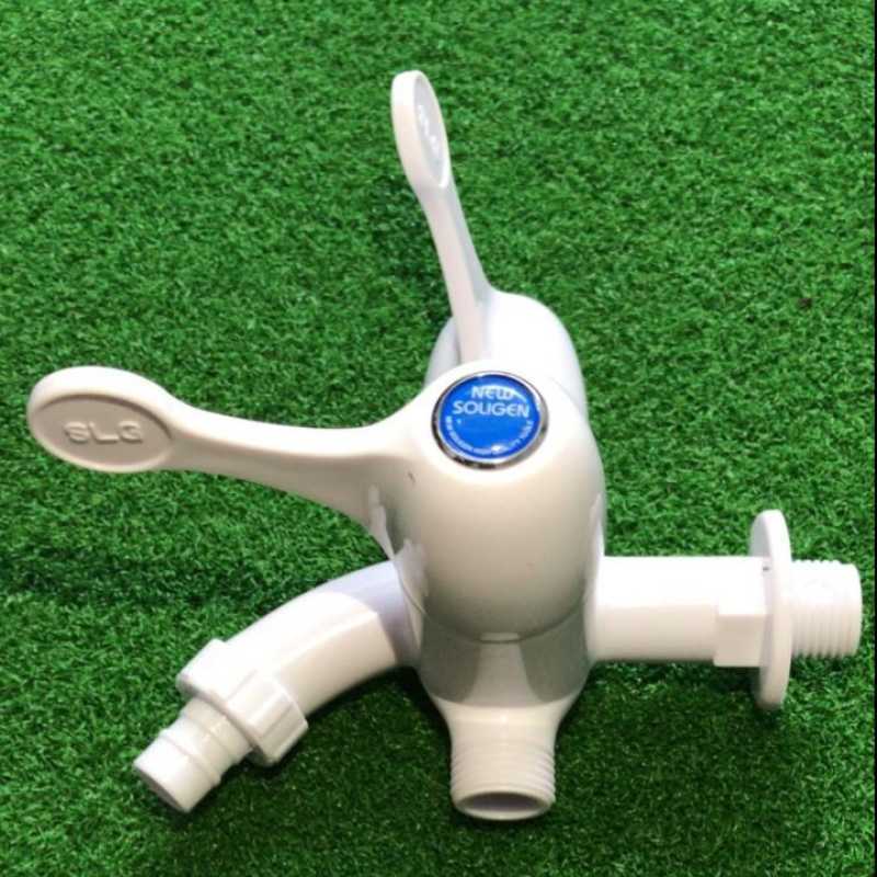 Jual Kran CABANG Plastik PVC Soligen S9 Keran Air Shower double i12 di