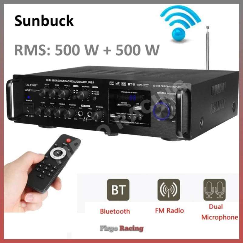 Promo Power Amplifier Karaoke Bluetooth Equalizer Home Theater FM 2000W