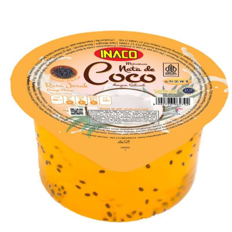 Jual Inaco Nata De Coco Selasih Cup Rasa Orange [200 g] di Seller ...