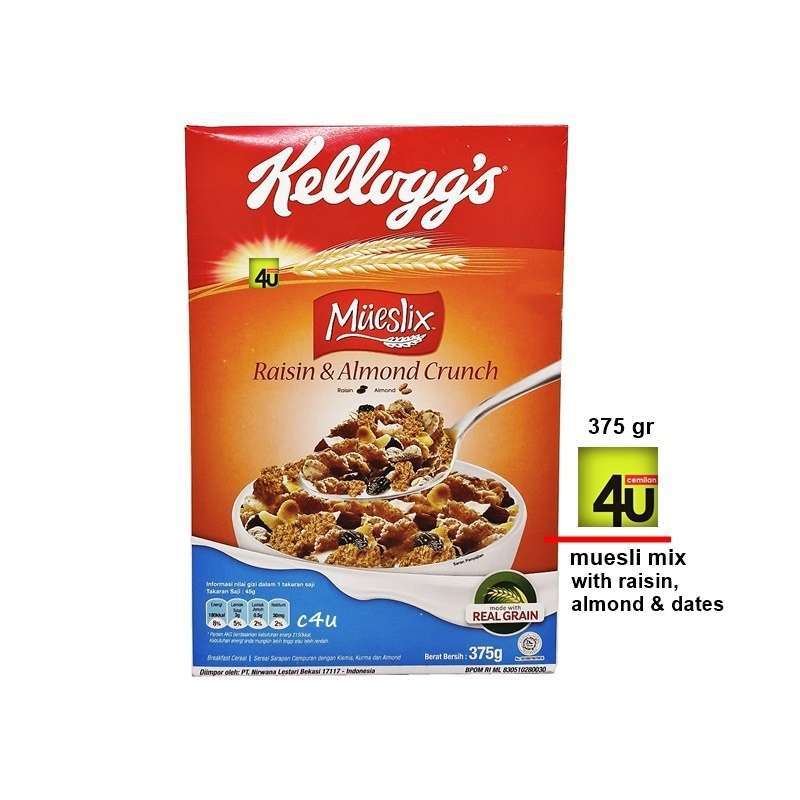 Jual Kellogg's Mueslix RAISIN & ALMOND Crunch [375 g] Kellogg Muesli