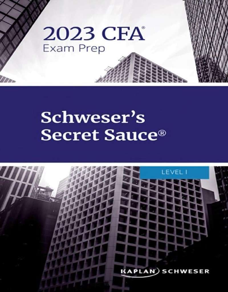 Jual Cfa 2023 Level 3 Schweser Secret Sauce Level Iii Di Seller